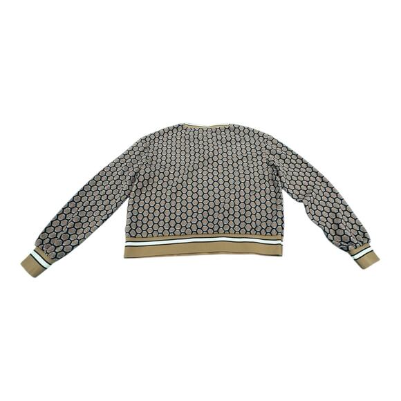 H&M X GP&J Baker Women's XS Brown Black Gold Metallic Honeycomb LS Shirt - Picture 8 of 8